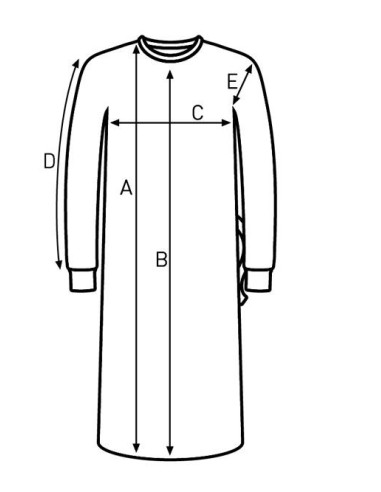 BATA PROTECCION ESTERIL TALLA L  C/PUÑOS  C/TOALLITA  C/56 UDS