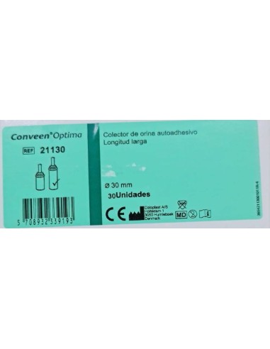 COLECTOR ORINA AUTOADHESIVO SILICONA 30MM ( pitochin ) c/30 uds