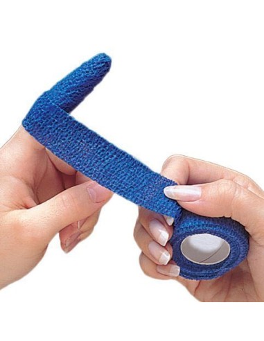 VENDA ELASTICA COHESIVA 5X4,57 ( COBAN 3M 1582B ) COLOR AZUL