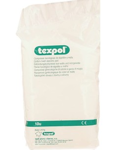Compresa tocológica | algodón y malla | bolsa: 10 Uds.
