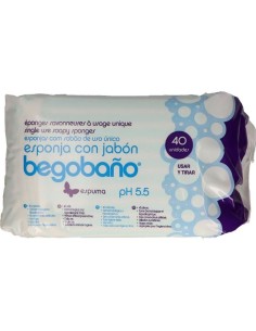 ESPONJA JABONOSA FOAM 20X12X1 cm. Comprimida ( BS-1 ) PQ/40 UDS